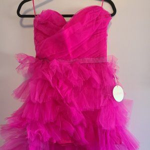 Pink Tulle Hi-Lo Dress